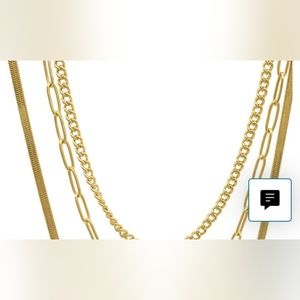 Set of three 14K Gold Plated Necklaces